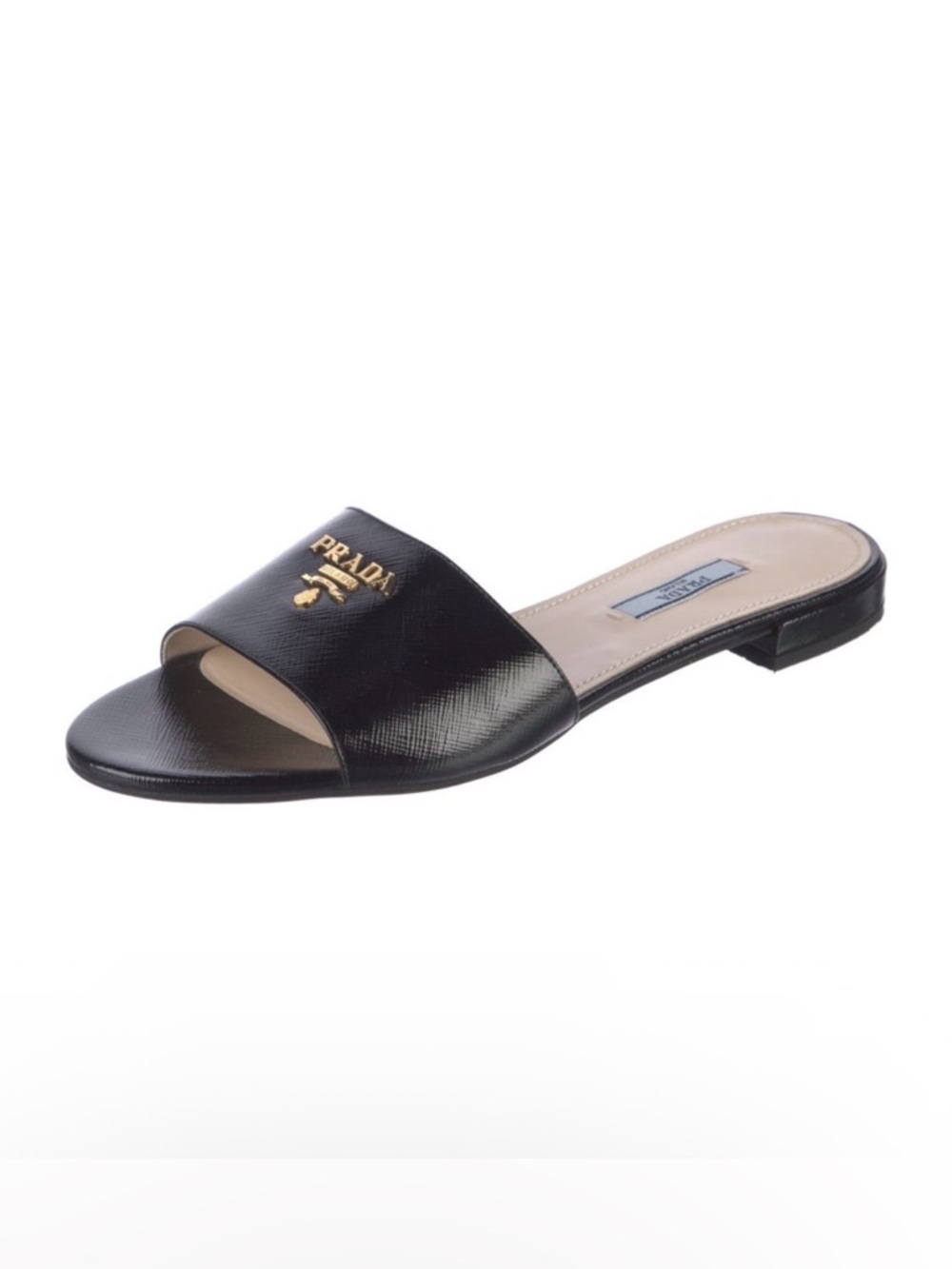 Prada Saffiano Leather Slides